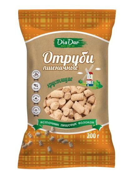 Изображение товара Отруби диадар пшеничные хрустящие 200г Отруби диадар пшеничные хрустящие 200г фотография
